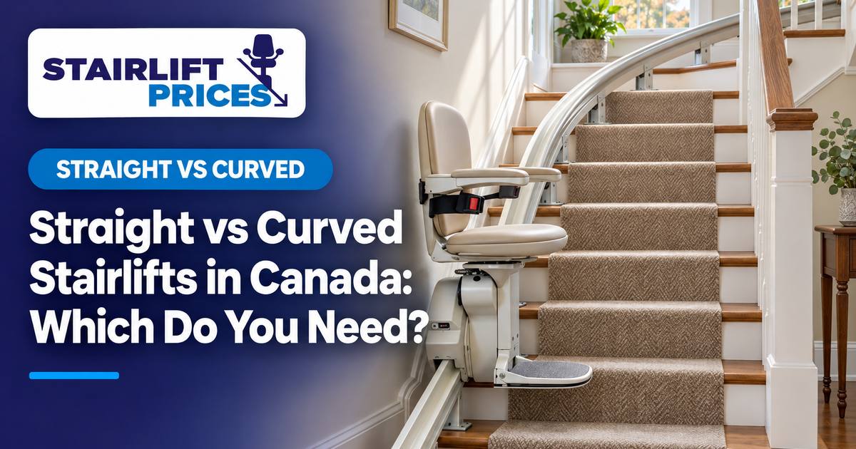 Straight vs Curved Stairlifts in Canada: Which Do You Need?
